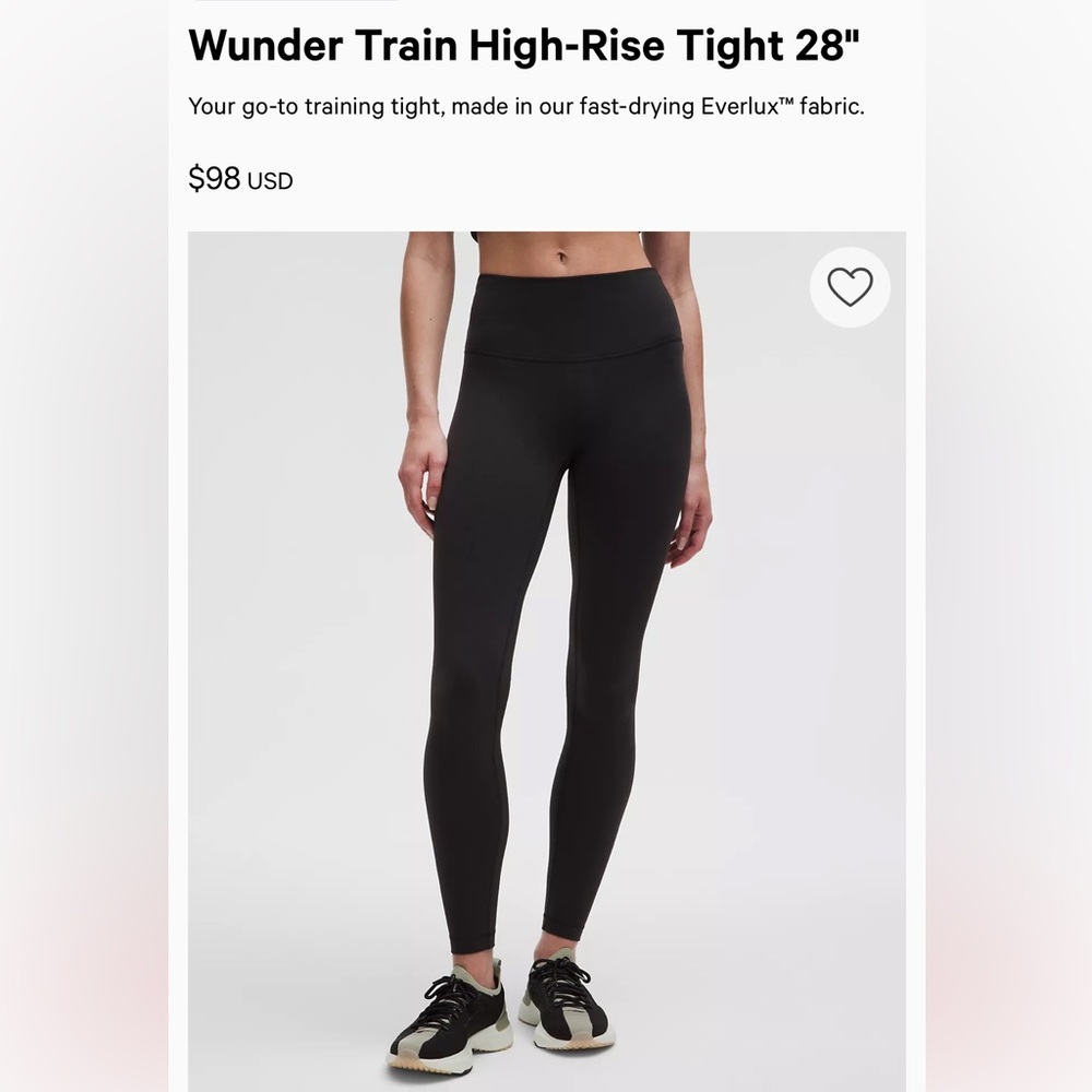 Lululemon Wunder Train Tight 28”